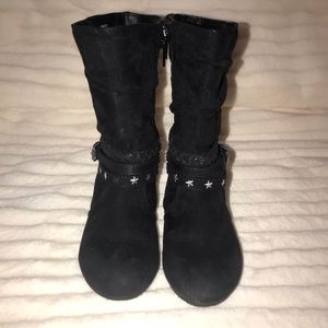 Girls size 10 Toddler black boots